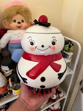 JOHANNA PARKER SNOWMAN CANISTER COOKIE JAR